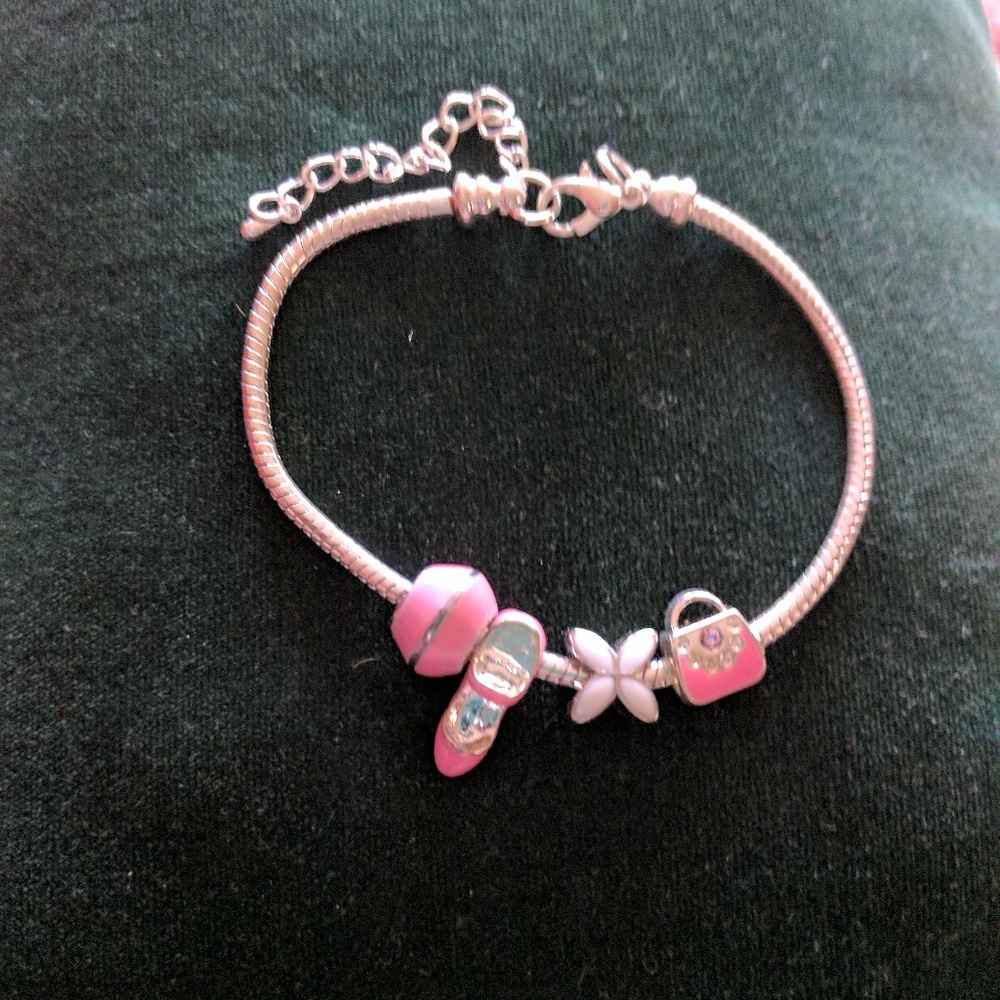 Pretty Pink Charm Bracelet
